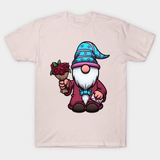 Valentine Gnome With Roses T-Shirt